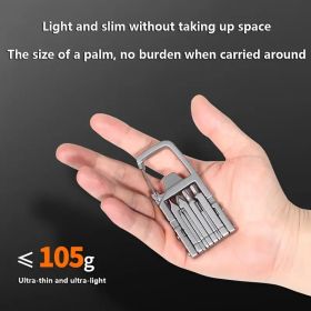 13 In 1 Multi-function Gadgets Stainless Steel Combination Tools, Mobile Phone Holder, Folding Outdoor, Bottle Opener, Screwdriver, Hiking Buckle