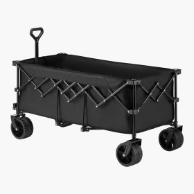 VEVOR Foldable Wagon with Extended Tailgate, 450lbs & 300L Large Capacity Collapsible Wagon Cart