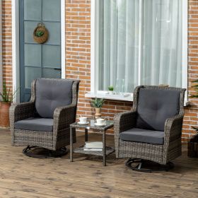 Patio Bistro Set (Option: Grey-910x750x330 mm)