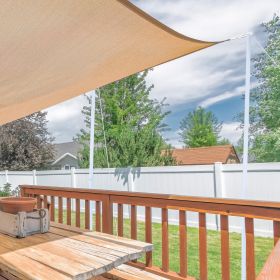 Adjustable Sun Sail Shade Canopy Pole/Pipe Installation Kit (Option: Dark Grey-80x40x1050 mm)