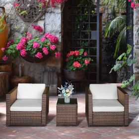 Bistro Patio Set (Option: Brown-800x685x380 mm)